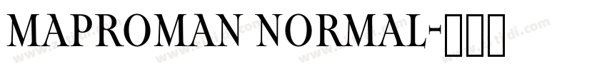 MapRoman Normal字体转换
